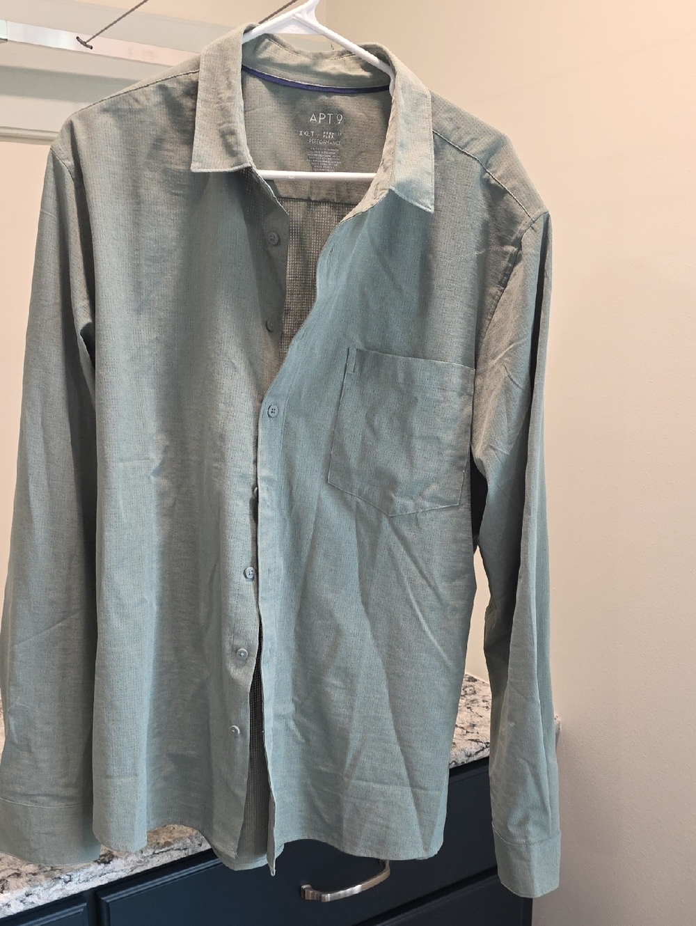 Apt. 9 Men's Light Sage Green Casual Button-Down Shirt